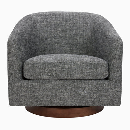 CHITA LIVING-Wren Swivel Accent Chair-Accent Chair-Fabric-Dark Gray-