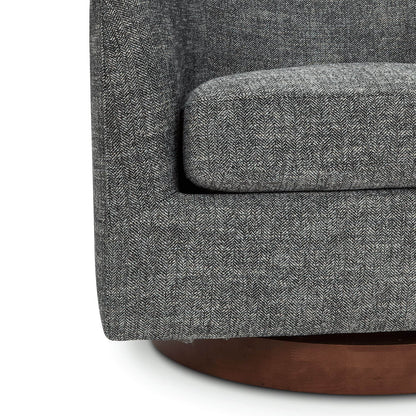 CHITA LIVING-Wren Swivel Accent Chair-Accent Chair-Fabric-Dark Gray-