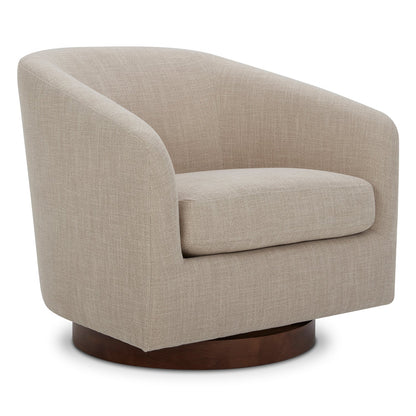 CHITA LIVING-Wren Swivel Accent Chair-Accent Chair-Fabric-Flax Beige-