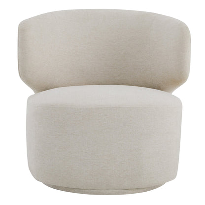 Skylar modern swivel accent chair in soft beige fabric - CHITA Living