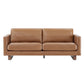 CHITA LIVING-Senan Mid-Century Modern Genunie Leather Sofa(84'')-Sofas-Genuine Top-grain Leather-Sofa with Wood Legs-