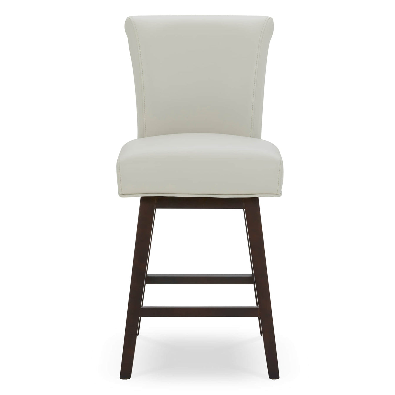 Modern Counter Height Swivel Bar Stool | Upholstered Faux Leather ...