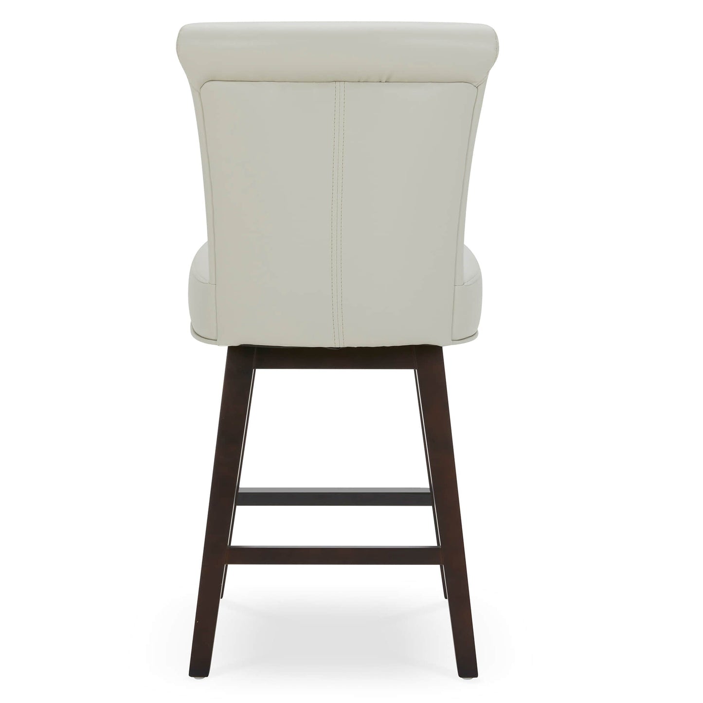 CHITA LIVING-Alina Modern Swivel Counter Stool-Counter Stools-Faux Leather-Light Gray-1-Pack