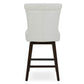 CHITA LIVING-Alina Modern Swivel Counter Stool-Counter Stools-Faux Leather-White-1-Pack