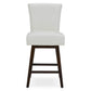 CHITA LIVING-Alina Modern Swivel Counter Stool-Counter Stools-Faux Leather-White-1-Pack