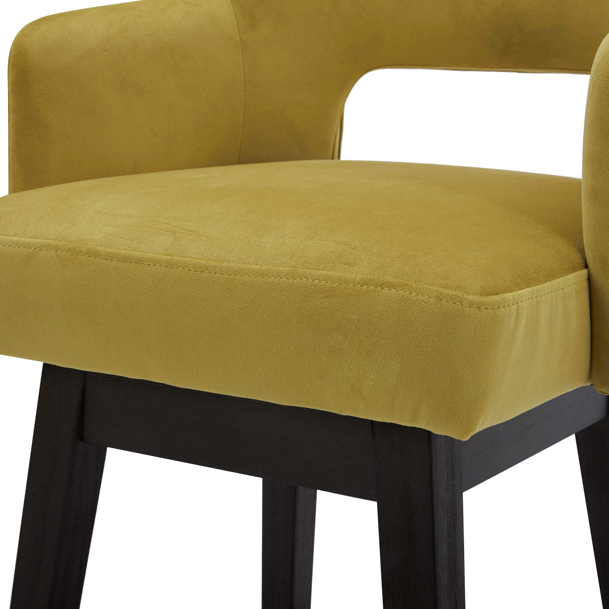 CHITA LIVING-Ava Swivel Counter Stool ( Set of 2 )-Counter Stools-Velvet-Yellow-