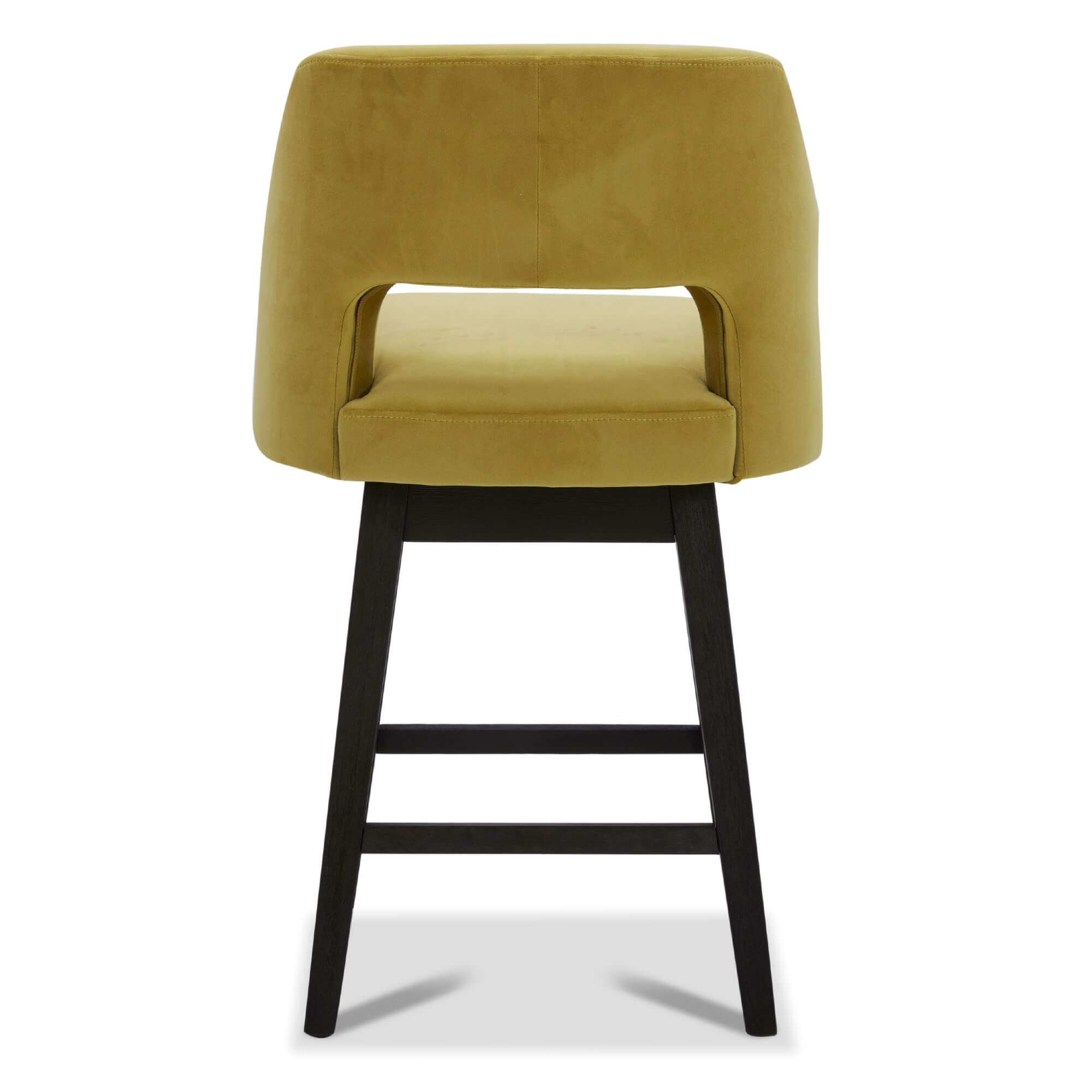 CHITA LIVING-Ava Swivel Counter Stool ( Set of 2 )-Counter Stools-Velvet-Yellow-