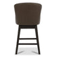 CHITA LIVING-Avery Swivel Counter Stool ( Set of 2)-Counter Stools-Faux Leather-Chocolate-