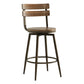 CHITA LIVING-Blair Industrial Wood Seat Counter Stools-Counter Stools-Wood-Brown-Individual
