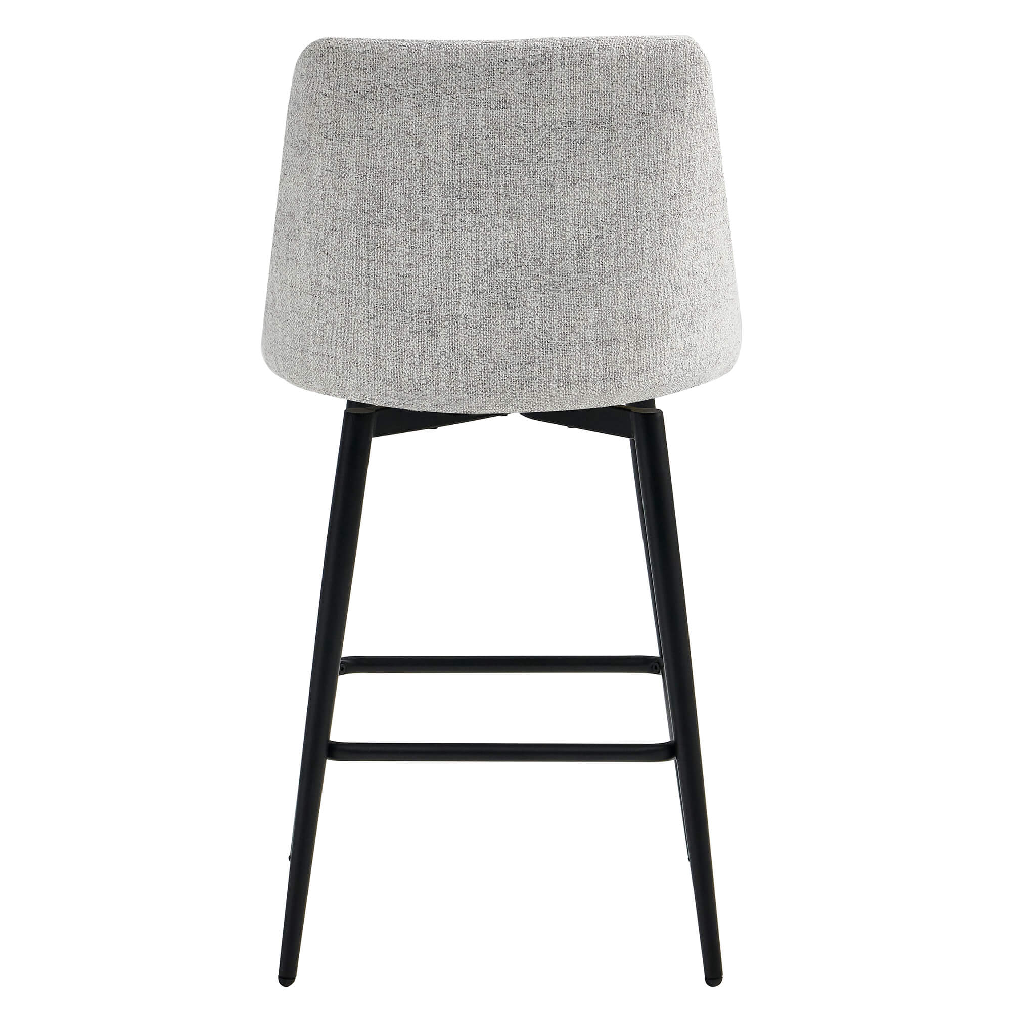 CHITA LIVING-Eli Swivel Counter Stool-Counter Stools-Fabric-White (Multi-colored)-Set of 2