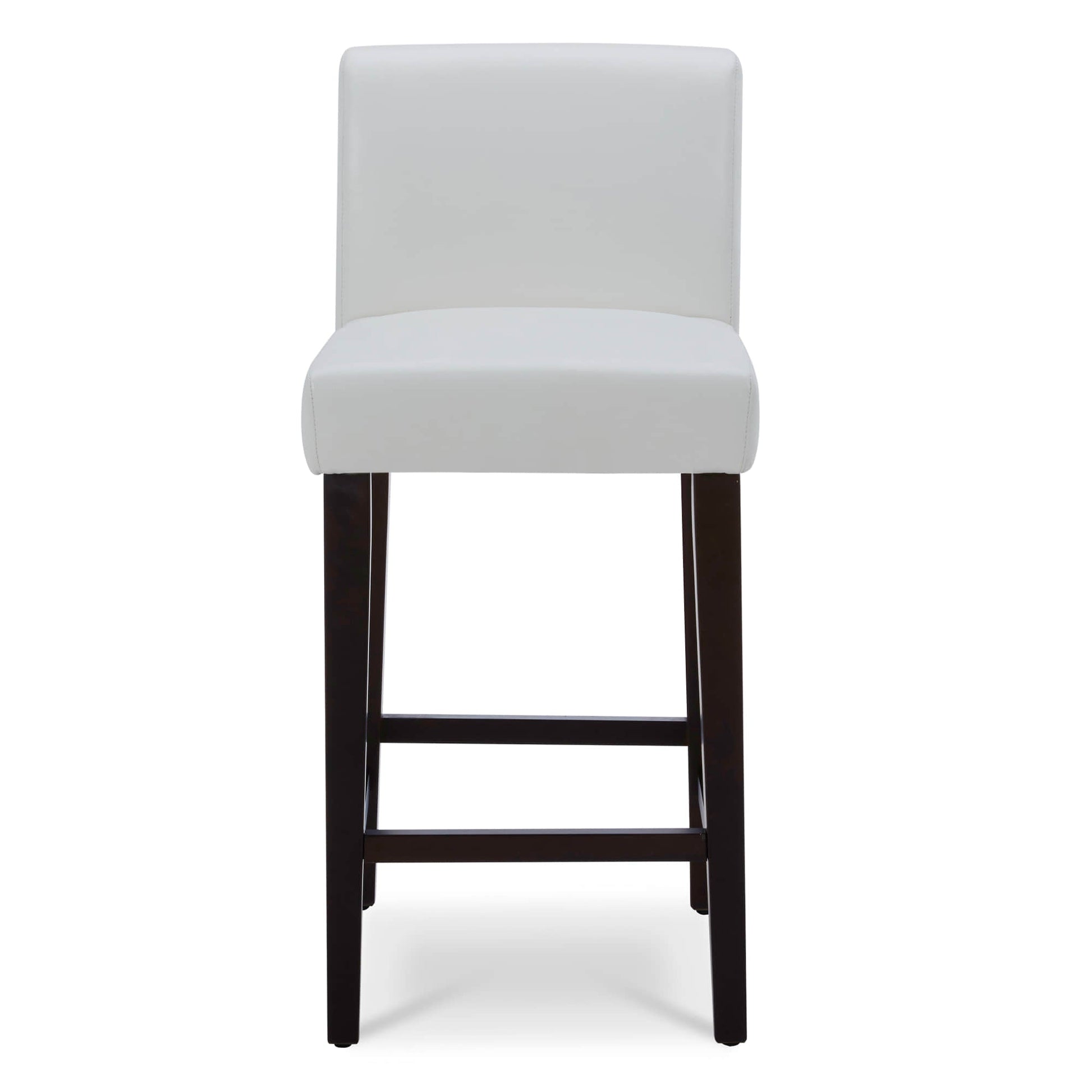 CHITA LIVING-Elijah Counter Stool ( Set of 2)-Counter Stools-Faux Leather-White-
