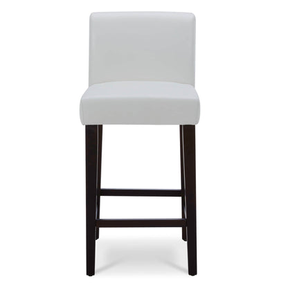 CHITA LIVING-Elijah Counter Stool ( Set of 2)-Counter Stools-Faux Leather-White-