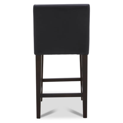 CHITA LIVING-Elijah Counter Stool ( Set of 2)-Counter Stools-Faux Leather-Black-