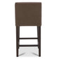 CHITA LIVING-Elijah Counter Stool ( Set of 2)-Counter Stools-Faux Leather-Chocolate-