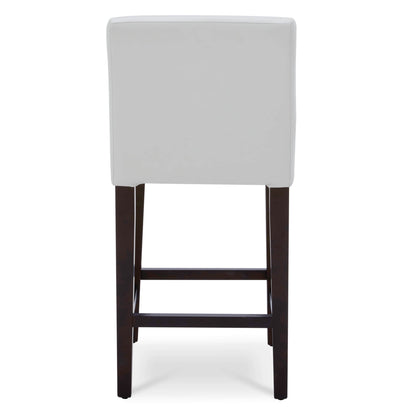 CHITA LIVING-Elijah Counter Stool ( Set of 2)-Counter Stools-Faux Leather-White-