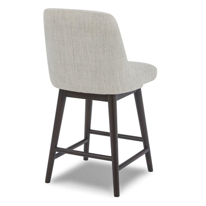 CHITA LIVING-Greyson Mid-Century Swivel Counter Stool-Counter Stools-Fabric-Ivory-