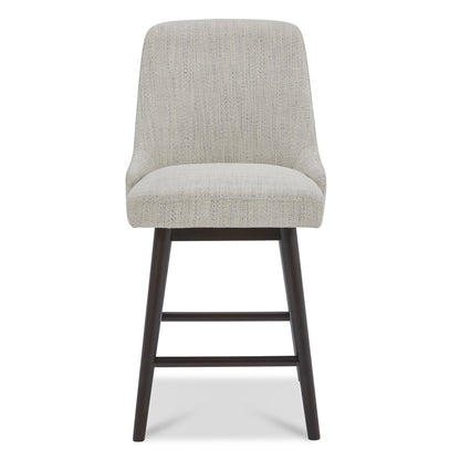 CHITA LIVING-Greyson Mid-Century Swivel Counter Stool-Counter Stools-Fabric-Ivory-