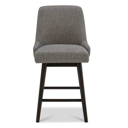 CHITA LIVING-Greyson Mid-Century Swivel Counter Stool-Counter Stools-Fabric-Fog-