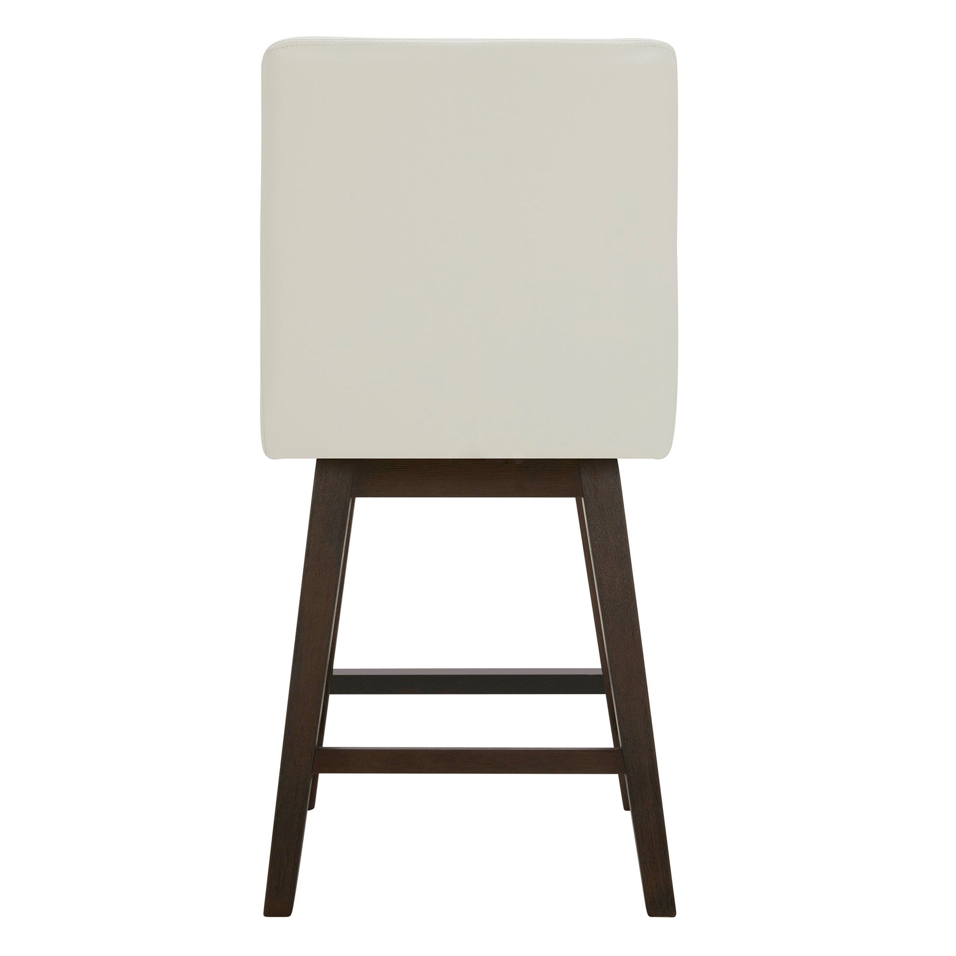 CHITA LIVING-Lissa Swivel Counter Stool 26.8''-Counter Stools-Faux Leather-White-