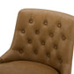 CHITA LIVING-Morgan Prime Tufted Swivel Counter Stool-Counter Stools-Faux Leather-Cognac-Individual