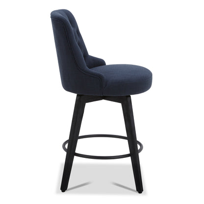 CHITA LIVING-Morgan Prime Tufted Swivel Counter Stool-Counter Stools-Fabric-Insignia Blue-Individual