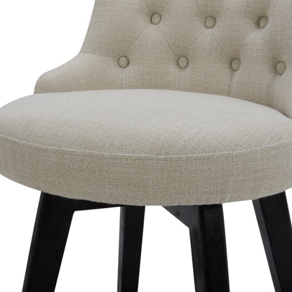 CHITA LIVING-Morgan Prime Tufted Swivel Counter Stool-Counter Stools-Fabric-Linen-Individual