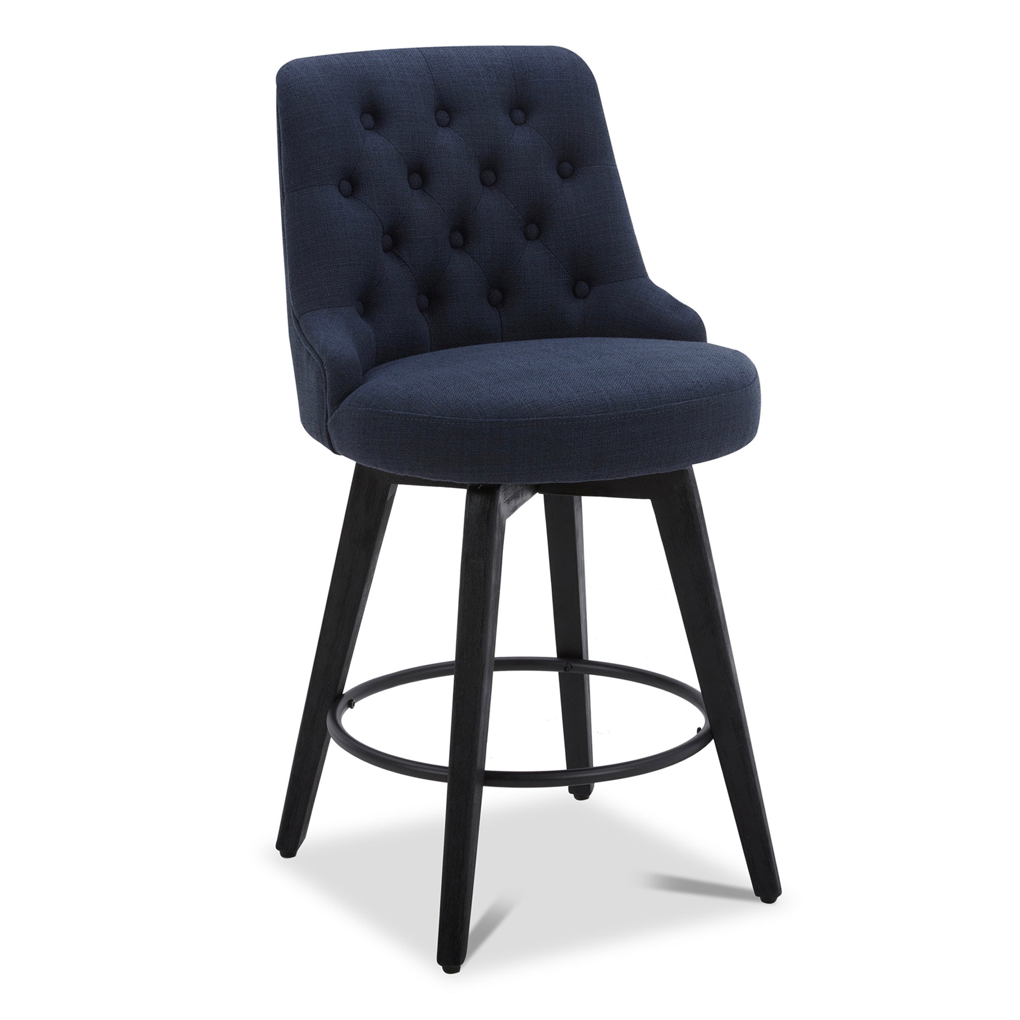 CHITA LIVING-Morgan Prime Tufted Swivel Counter Stool-Counter Stools-Fabric-Insignia Blue-Individual