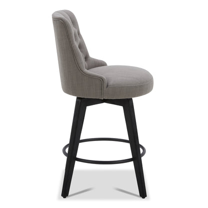 CHITA LIVING-Morgan Prime Tufted Swivel Counter Stool-Counter Stools-Fabric-Flint Gray-Individual