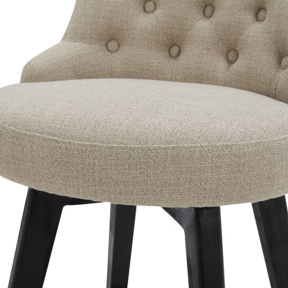 CHITA LIVING-Morgan Prime Tufted Swivel Counter Stool-Counter Stools-Fabric-Tan-Individual