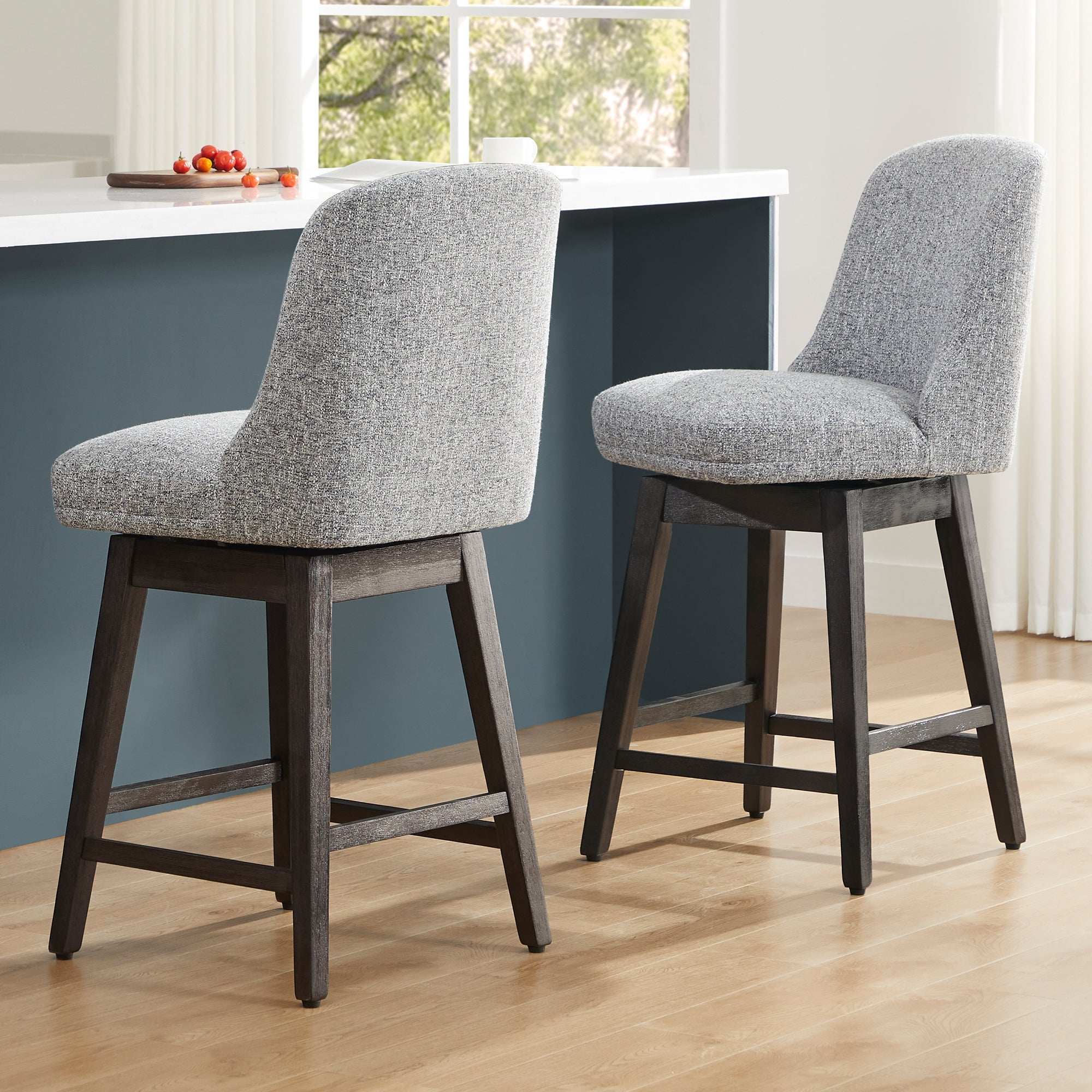 Swivel kitchen store stools with backs