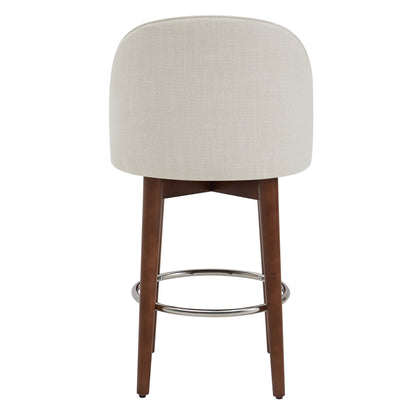 CHITA LIVING-Rosa Swivel Counter Stool (Set of 2)-Counter Stools-Fabric-Linen-