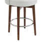 CHITA LIVING-Rosa Swivel Counter Stool (Set of 2)-Counter Stools-Faux Leather-White-