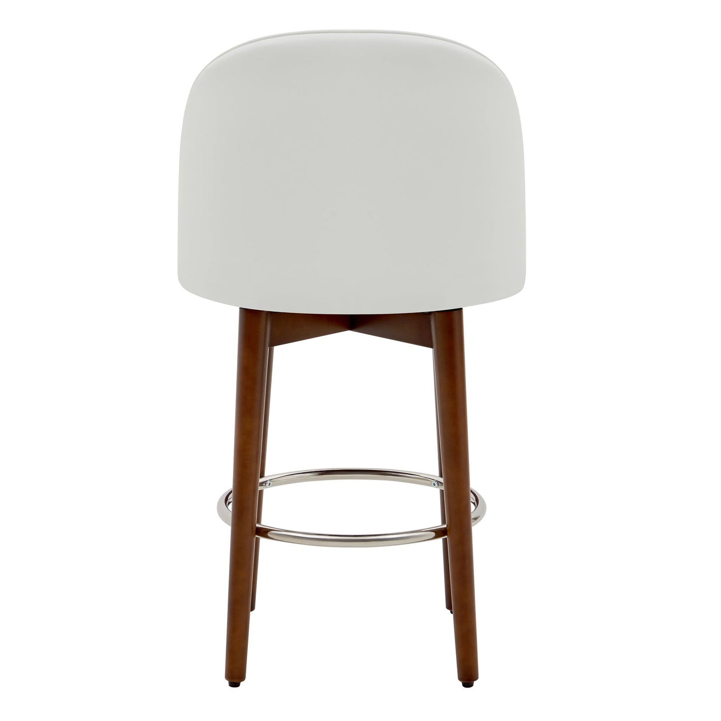 CHITA LIVING-Rosa Swivel Counter Stool (Set of 2)-Counter Stools-Faux Leather-White-