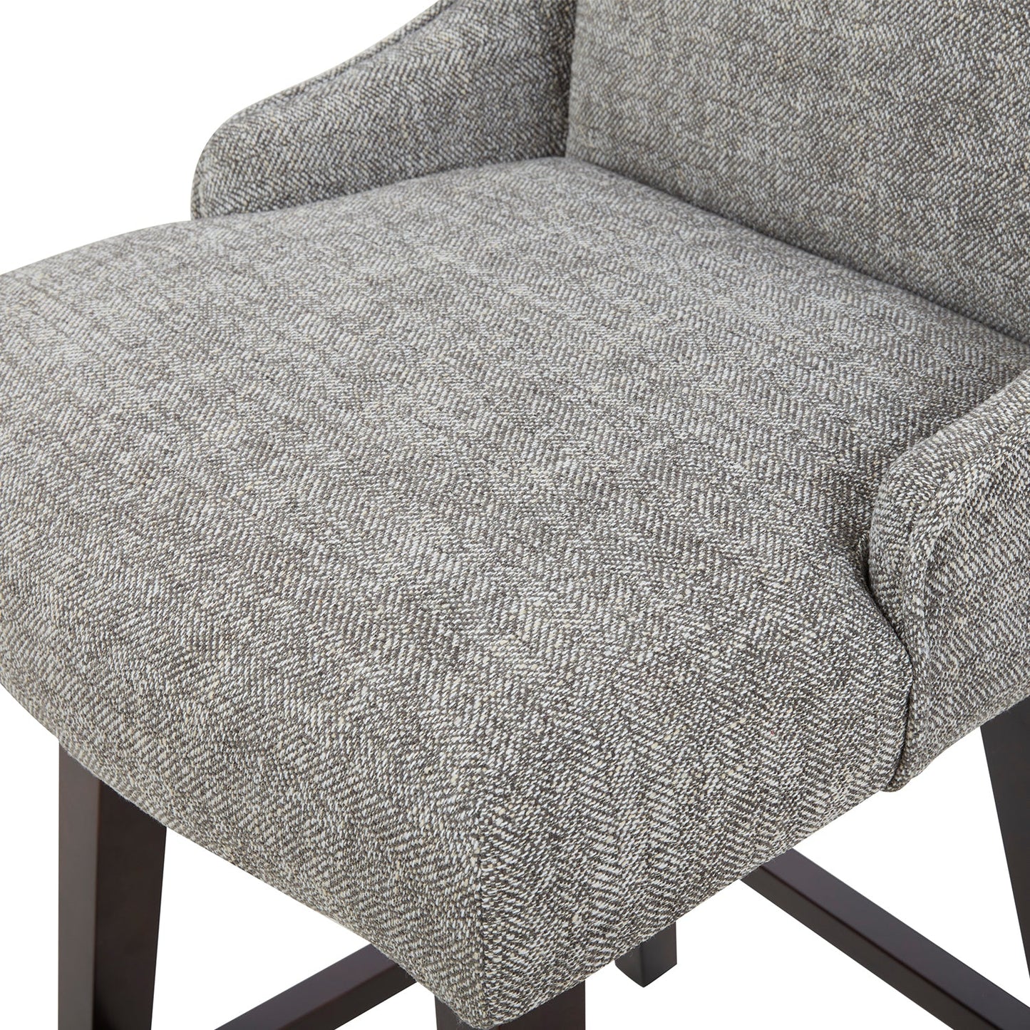 CHITA LIVING-Ryker Transitional Swivel Counter Stool - Fabric & Leather-Counter Stools-Fabric-Pebble Gray-2 Pack