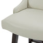 CHITA LIVING-Ryker Transitional Swivel Counter Stool - Fabric & Leather-Counter Stools-Faux Leather-Light Gray-2 Pack