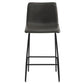 CHITA LIVING-Shiloh Counter Stool ( Set of 2)-Counter Stools-Faux Leather-Gray-