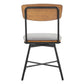 CHITA LIVING-Aislinn Mid-Century Dining Chair (Set of 2)-Dining Chairs-Fabric-Light Grey-