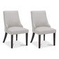 CHITA LIVING-Asher Upholstered Dining Chair with Nailhead Trim (Set of 2)-Dining Chairs-Faux Leather-Light Gray-