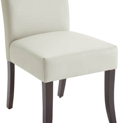 CHITA LIVING-Juniper Dining Chairs (Set of 2)-Dining Chairs-Faux Leather-Light Gray-