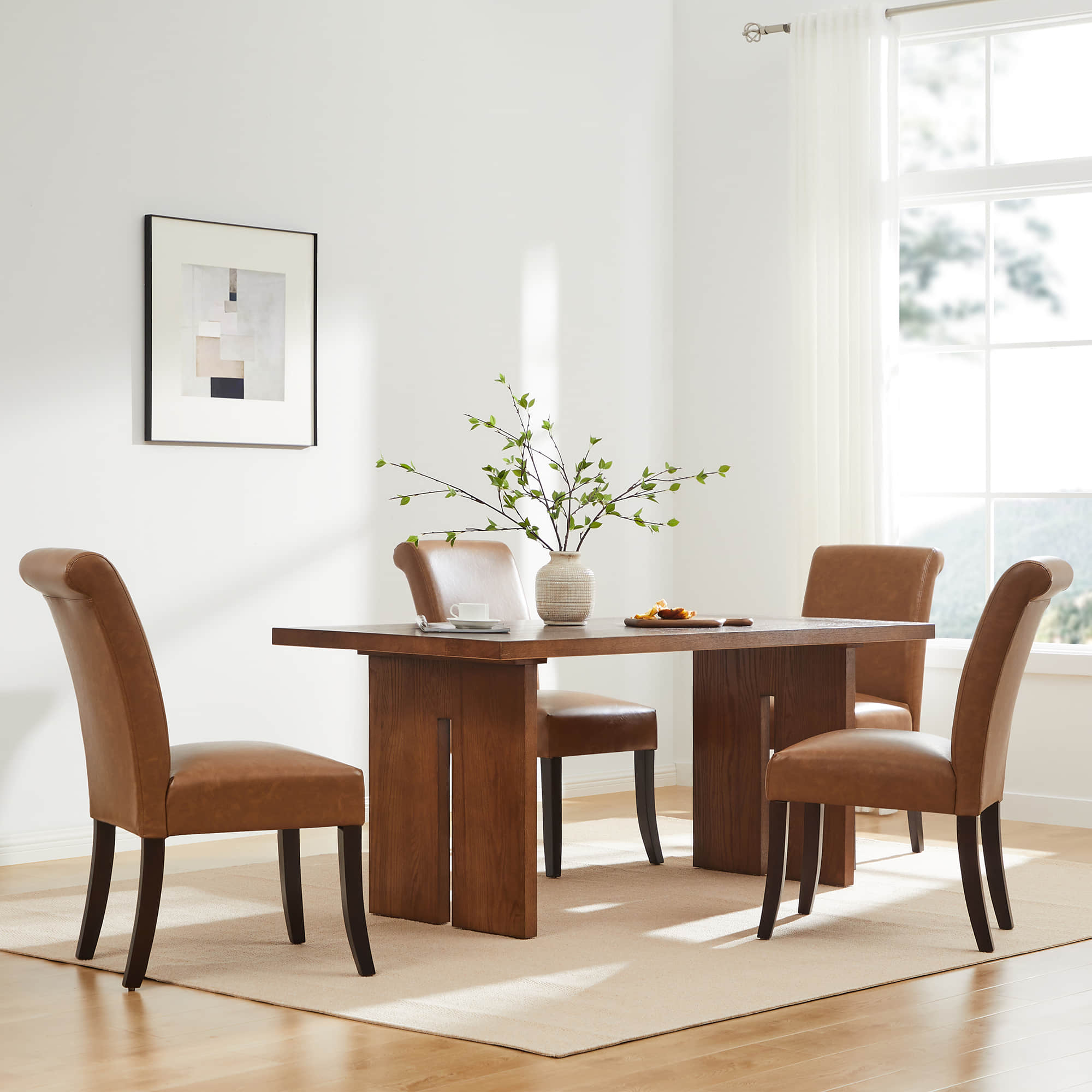 Two dining chairs hot sale