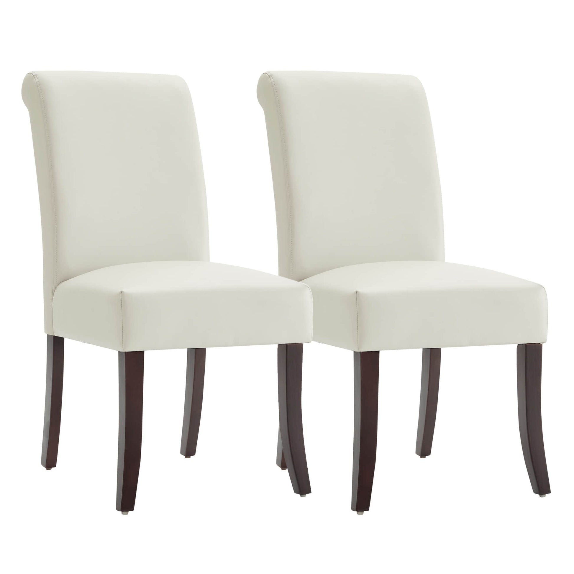 CHITA LIVING-Juniper Dining Chairs (Set of 2)-Dining Chairs-Faux Leather-Light Gray-