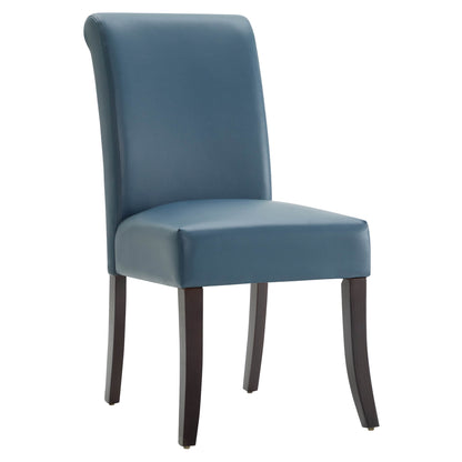 CHITA LIVING-Juniper Dining Chairs (Set of 2)-Dining Chairs-Faux Leather-Blue-