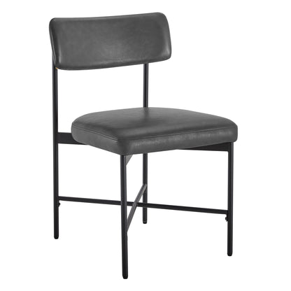 CHITA LIVING-Lovy Dining Chair (Set of 2)-Dining Chairs-Faux Leather-Grey-