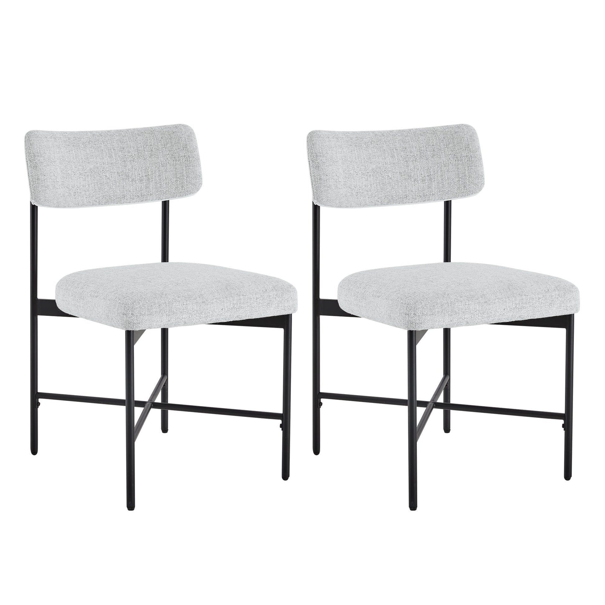 CHITA LIVING-Lovy Dining Chair (Set of 2)-Dining Chairs-Fabric-White (Multi-colored)-