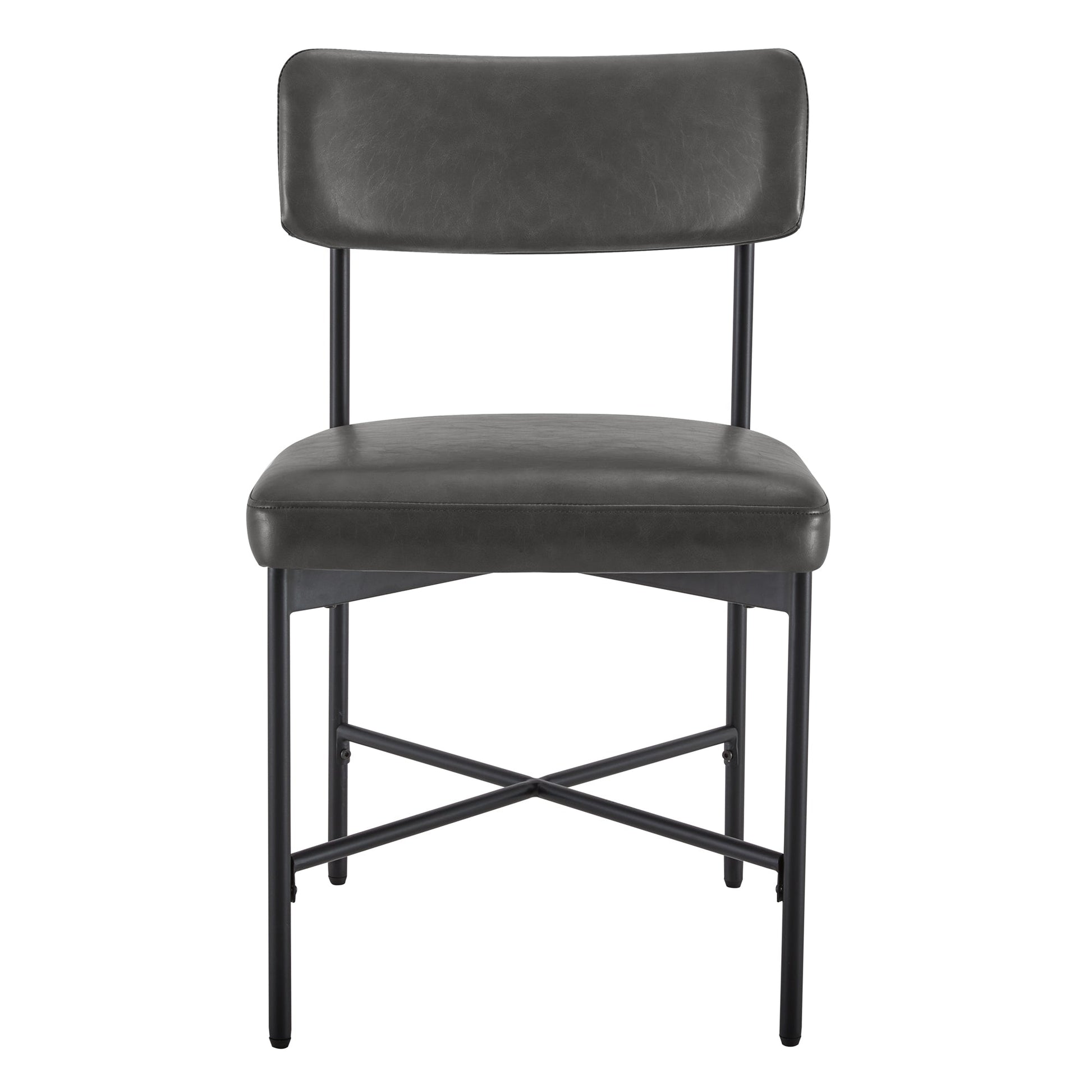 CHITA LIVING-Lovy Dining Chair (Set of 2)-Dining Chairs-Faux Leather-Grey-