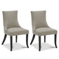 CHITA LIVING-Mia Romantic Dining Chair (Set of 2)-Dining Chairs-Performance Fabric-Tan-