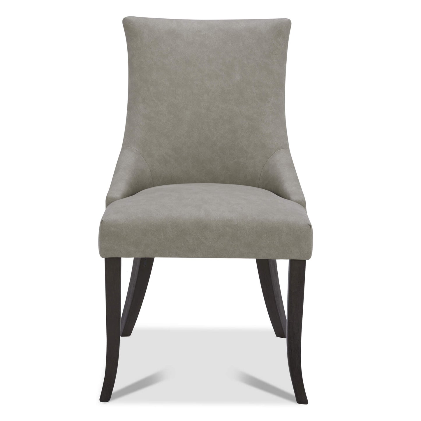CHITA LIVING-Mia Romantic Dining Chair (Set of 2)-Dining Chairs-Faux Leather-Stone Gray-