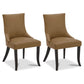 CHITA LIVING-Mia Romantic Dining Chair (Set of 2)-Dining Chairs-Faux Leather-Cognac-