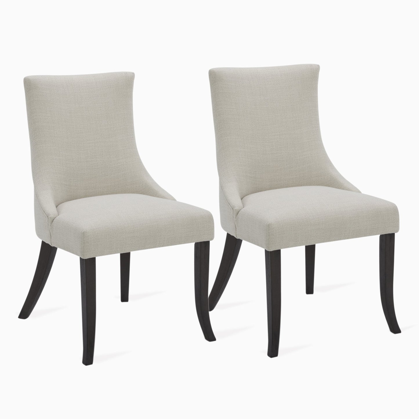 CHITA LIVING-Mia Romantic Dining Chair (Set of 2)-Dining Chairs-Performance Fabric-Linen-