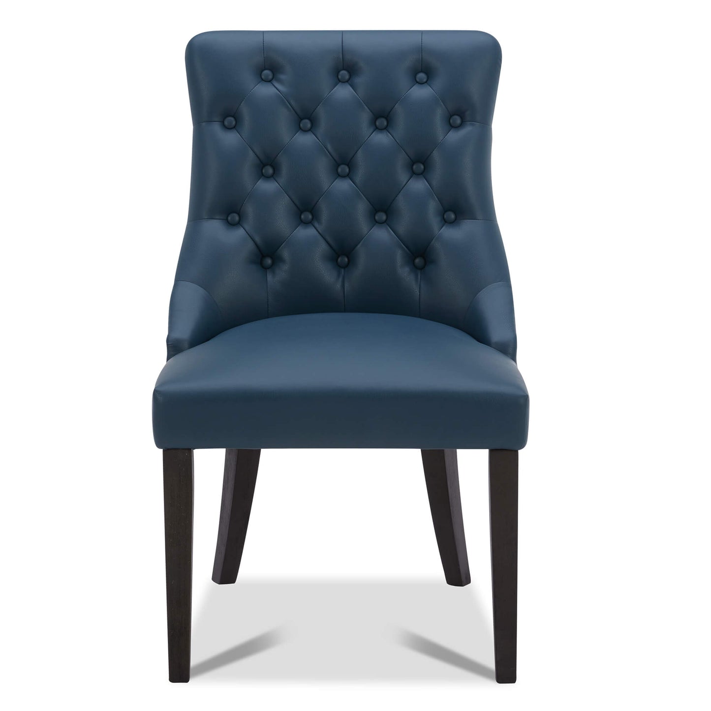 CHITA LIVING-Morgan Prime Tufted Dining Chair (Set of 2)-Dining Chairs-Faux Leather-Blue-